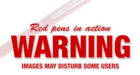 Warning: Red pens in action