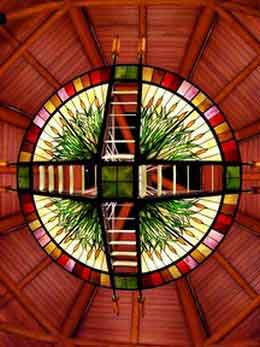 Stained Glass Window Showing Design Principle of Radial Balance
