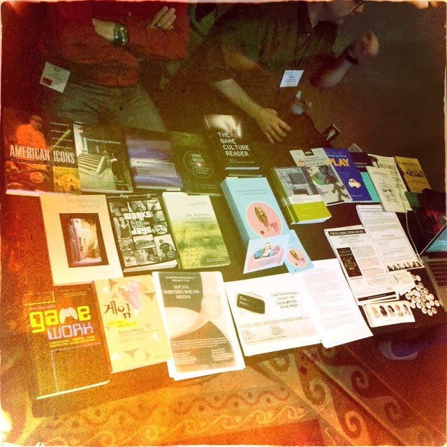 Banner image of book table at 2014 Southwest Texas Popular/American Culture Association conference
