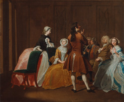 Joseph Highmore's painting "The Harlowe Family" from Richardson's "Clarissa"