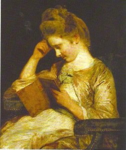 Joshua Reynald's painting Theophilia Palmer Reading Clarissa
