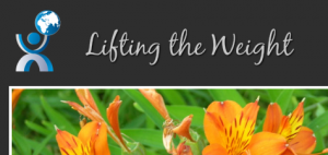 Screenshot of blog header for "Lifting the Weight"