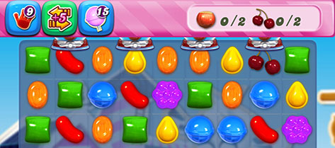 Screenshot of Candy Crush Saga mobile game