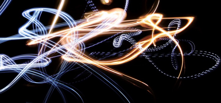 Abstract image of orange and blue light