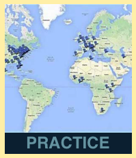 Practice: A map with many locations pinned