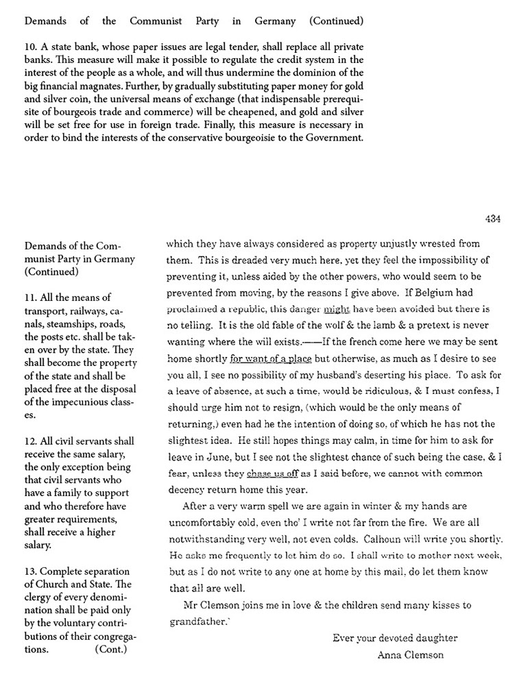 text-heavy image of letter annotated with demands 10-13 of the Communist Party of Germany