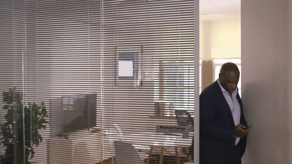 An animated gif from a web commercial for Firefox Encryption. An office scene. The boss comes out of his office, his online shopping cart purchase clearly visible on the screen next to me. He looks up and sees all of the personal text messages of his employees visualized next to them for everyone to see. 