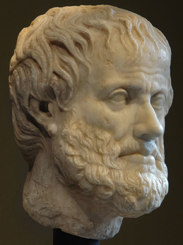 a bust of Aristotle from the Vienna Museum of Art History, Collection of Classical Antiquities