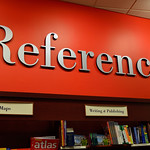 sign stating References in serif font