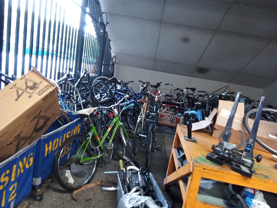 the bike cave. A shop where you can purchase reused and fixed bikes.