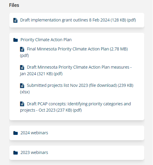 Repository of files in EngagementHQ