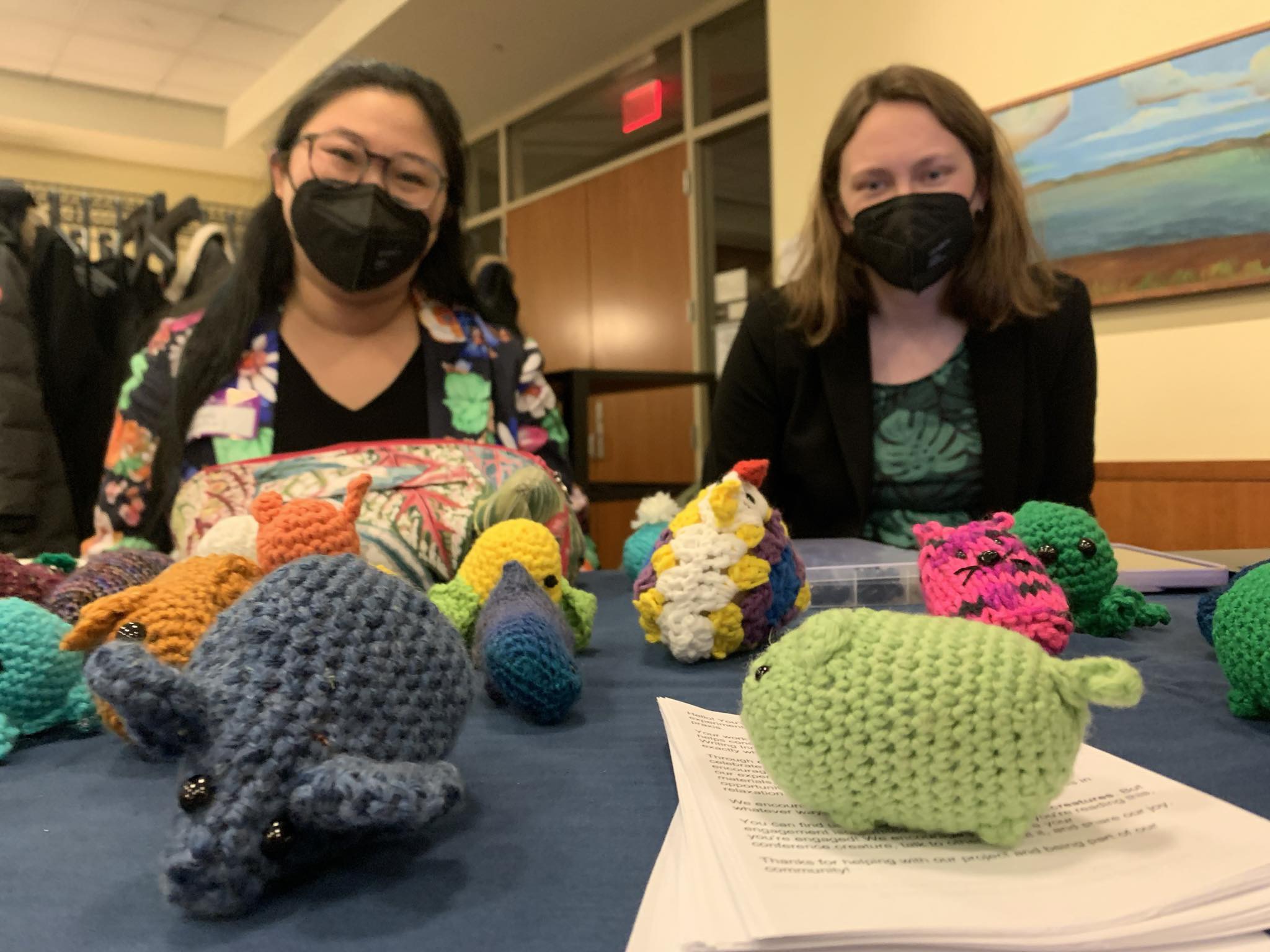 Hannah and Olivia display at WIS 2025.